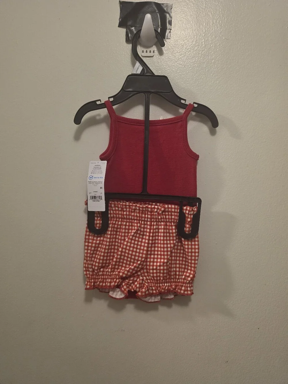 Carter's Red Infant Sleeveless Onesie with Playful Fruit Embroidery
